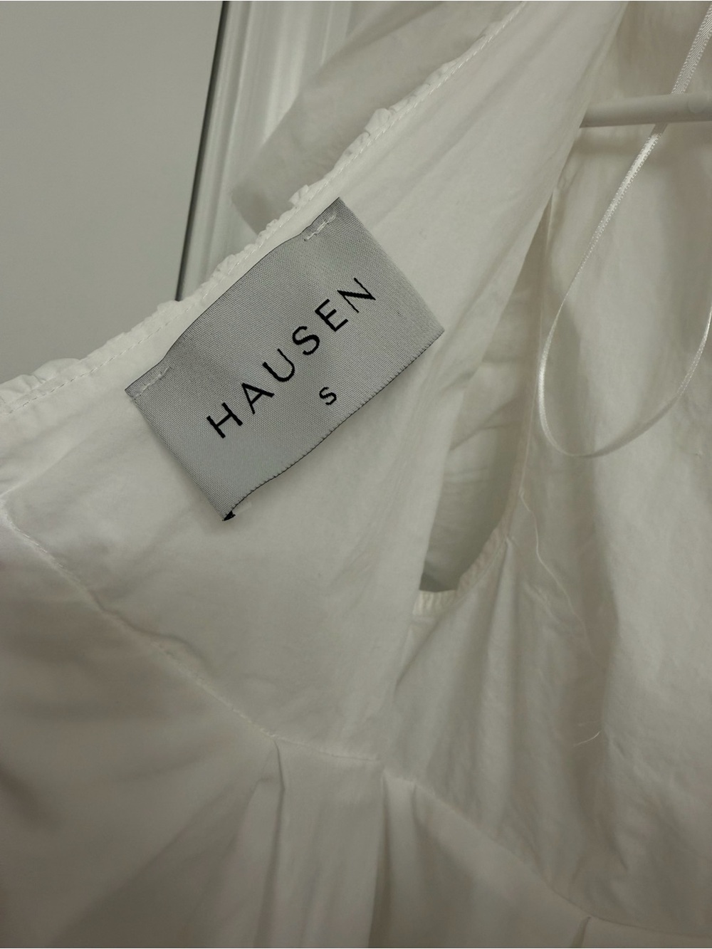 White Ruffle V-Neck Mini Dress - Picture 3 of 5